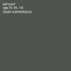 #4F544F - Gray Asparagus Color Image
